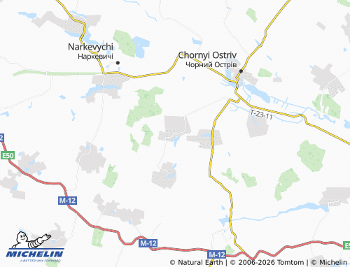 MICHELIN Ridkoduby map - ViaMichelin