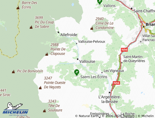 Kaart MICHELIN Vallouise - ViaMichelin