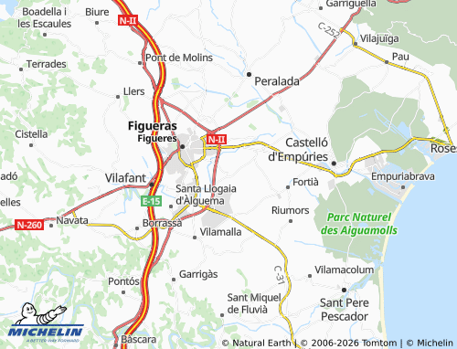 MICHELIN-Landkarte El Far d'Empordà - ViaMichelin