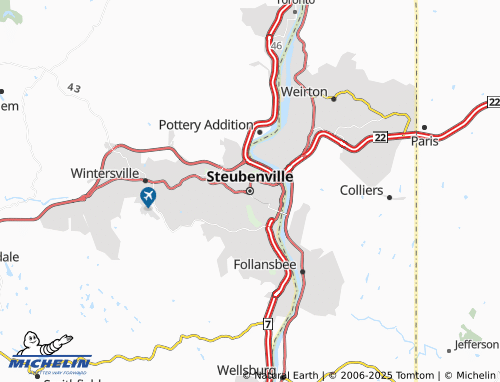 MICHELIN Steubenville map - ViaMichelin