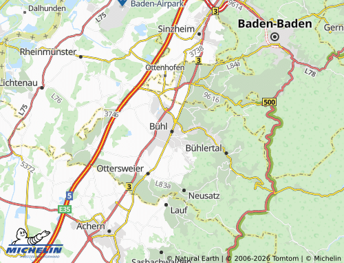 Mapa MICHELIN Bühl - ViaMichelin