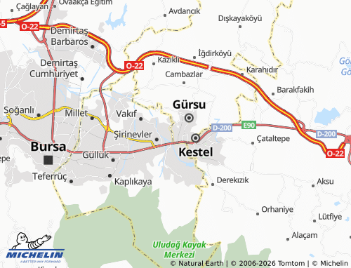 Mappa MICHELIN Yenidoğan - ViaMichelin