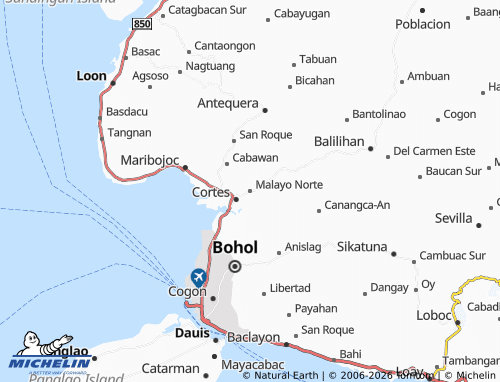 MICHELIN Malayo Norte map - ViaMichelin