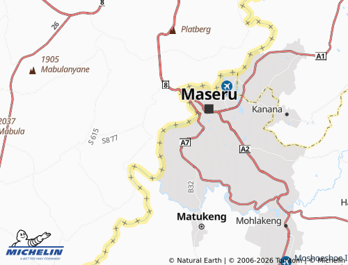 MICHELIN Thetsane Le Corporation map - ViaMichelin