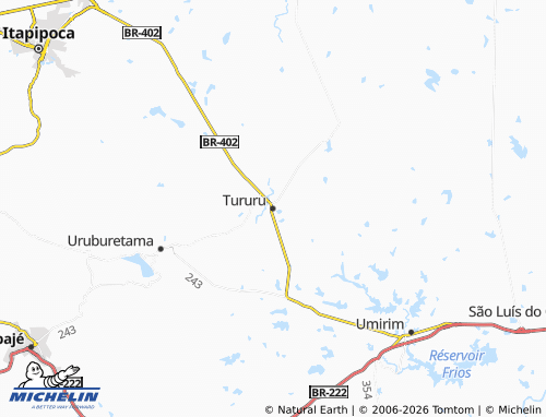 MICHELIN Tururu map - ViaMichelin