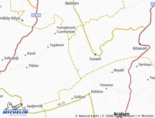 MICHELIN Cumhuriyet map - ViaMichelin