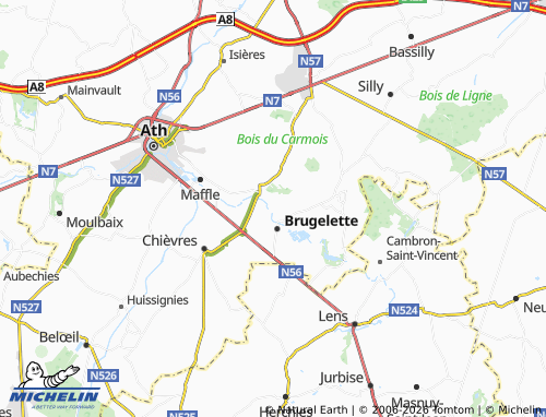 MICHELIN Mévergnies-lez-Lens map - ViaMichelin