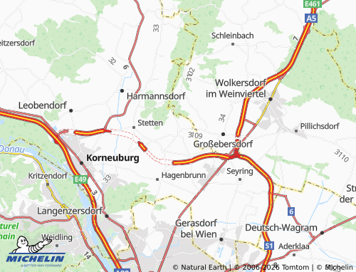 MICHELIN Enzersfeld im Weinviertel map - ViaMichelin