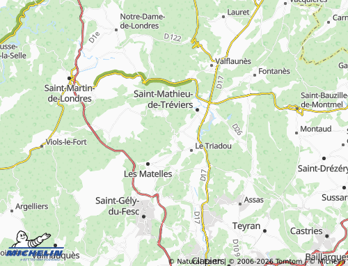 Mapa MICHELIN Saint-Jean-de-Cuculles - ViaMichelin