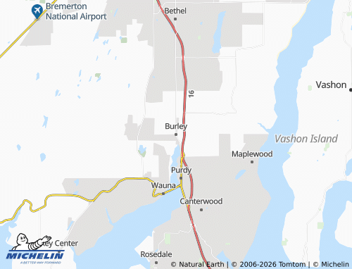 Mapa MICHELIN Burley - ViaMichelin