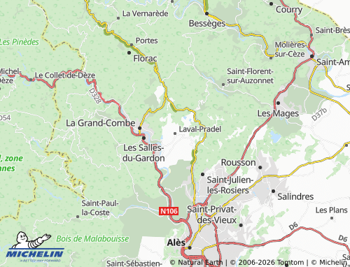 MICHELIN Laval-Pradel map - ViaMichelin