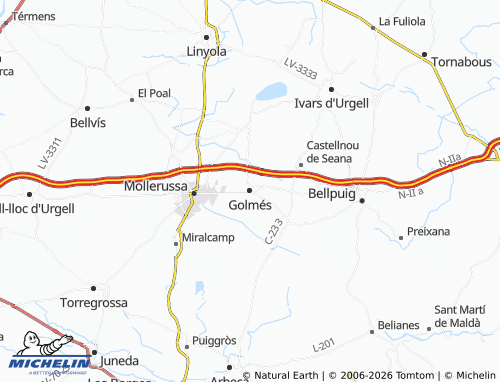 Carte MICHELIN Golmés - ViaMichelin