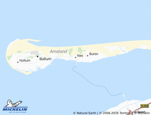 MICHELIN Nes map - ViaMichelin