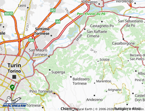 Kaart MICHELIN Donaudi - ViaMichelin