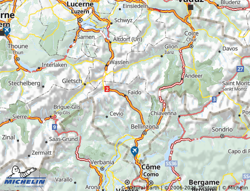 Mapa MICHELIN Leventina - ViaMichelin