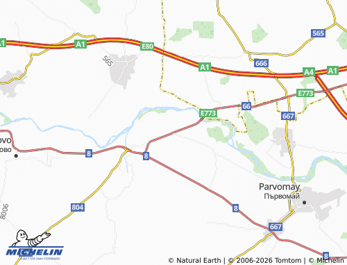 Mapa MICHELIN Milevo - ViaMichelin