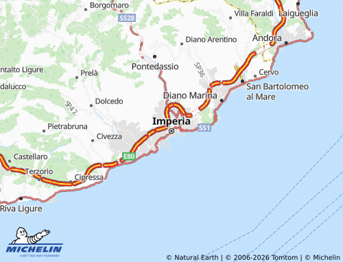 MICHELIN Imperia map - ViaMichelin