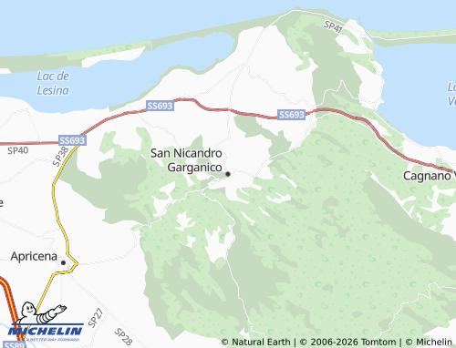 MICHELIN San Nicandro Garganico map - ViaMichelin