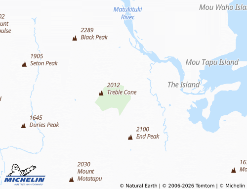 Mapa MICHELIN Treble Cone - ViaMichelin