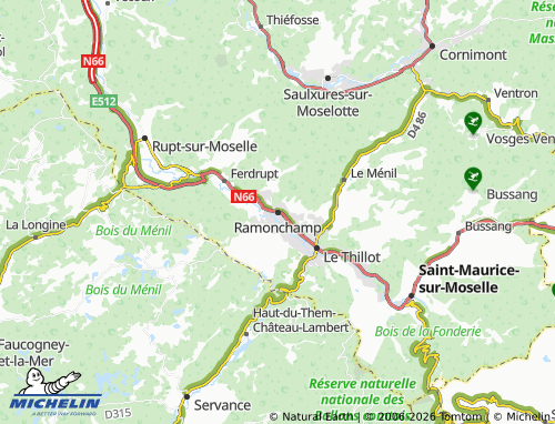 MICHELIN-Landkarte Ramonchamp - ViaMichelin