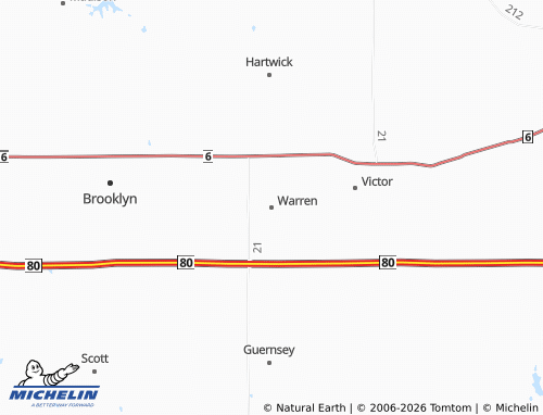 Mappa MICHELIN Warren - ViaMichelin