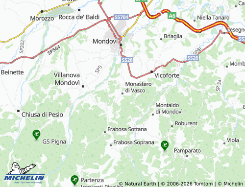 Mapa MICHELIN Monastero di Vasco - ViaMichelin