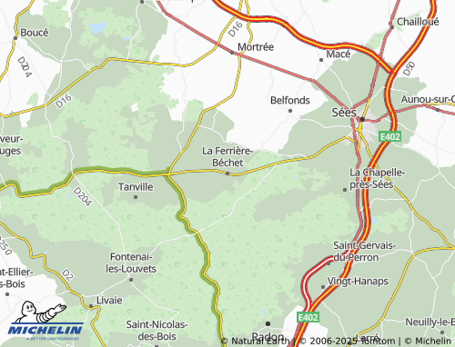 MICHELIN La Ferrière-Béchet map - ViaMichelin