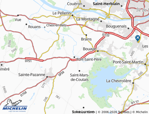 Carte MICHELIN Port-Saint-Père - ViaMichelin