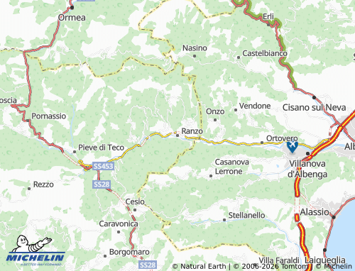 MICHELIN Ranzo map - ViaMichelin