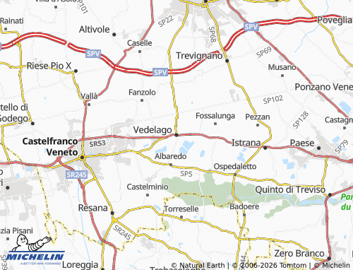 MICHELIN Vedelago map - ViaMichelin