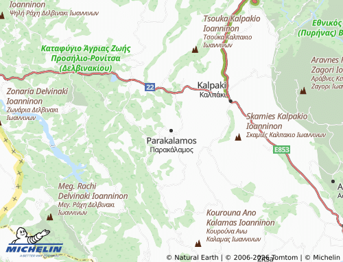 Carte MICHELIN Parakalamos - ViaMichelin