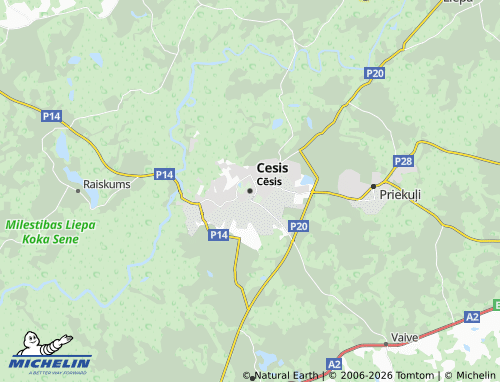 Mapa MICHELIN Cesis - ViaMichelin