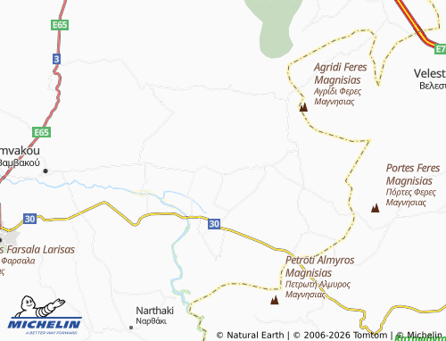 MICHELIN Ano Vasilika map - ViaMichelin