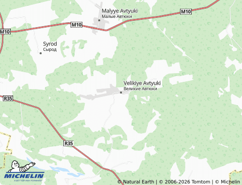 MICHELIN Velikiye Avtyuki map - ViaMichelin