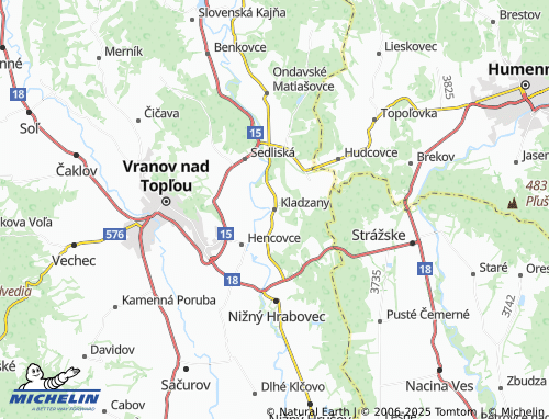 MICHELIN-Landkarte Kladzany - ViaMichelin
