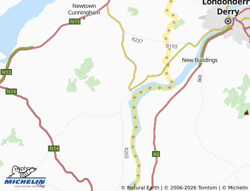 Mapa MICHELIN Saint Johnston - ViaMichelin