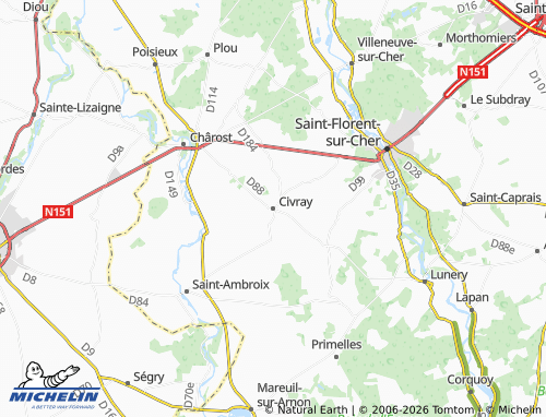 Mappa MICHELIN Civray - ViaMichelin