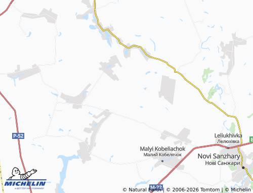 MICHELIN Horobtsi map - ViaMichelin