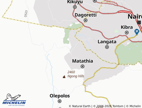 Mappa MICHELIN Ngong - ViaMichelin