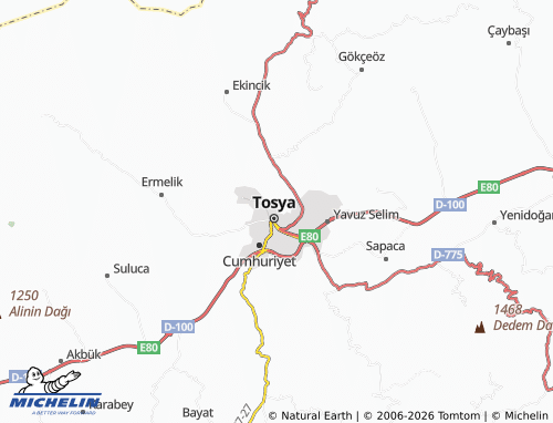 MICHELIN Çatma map - ViaMichelin