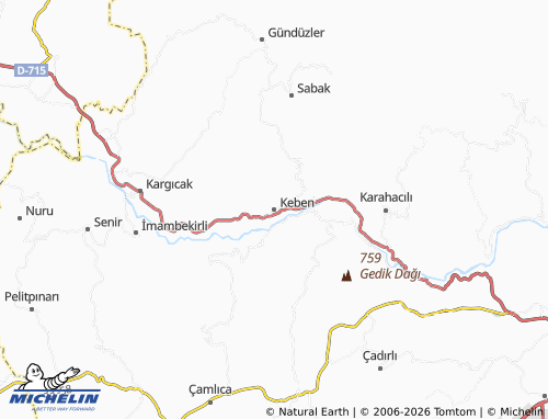 MICHELIN Keben map - ViaMichelin