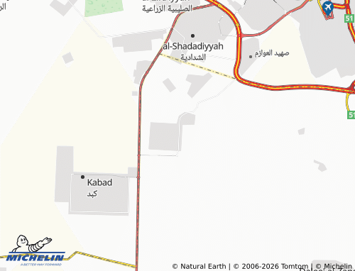 MICHELIN Rajm Khashman-Muslan Block 5 map - ViaMichelin