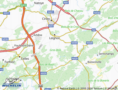 MICHELIN Ychippe map - ViaMichelin