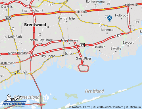 Mapa MICHELIN East Islip - ViaMichelin
