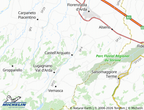 MICHELIN-Landkarte Castell'Arquato - ViaMichelin