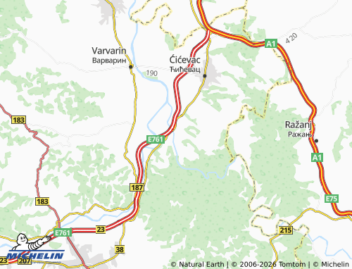 Carte MICHELIN Stalać - ViaMichelin