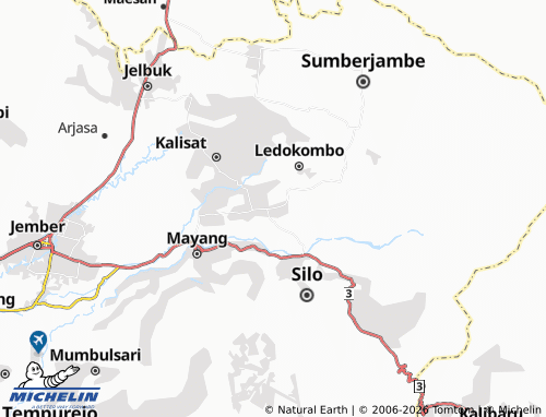 MICHELIN Lembengan map - ViaMichelin