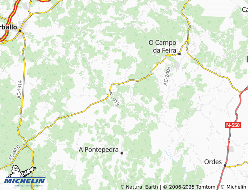 MICHELIN Rodís (San Martiño) map - ViaMichelin