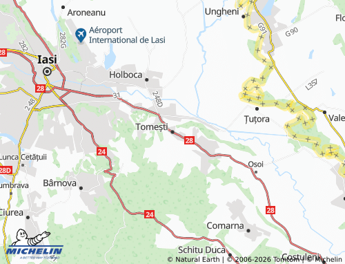 MICHELIN Tomești map - ViaMichelin