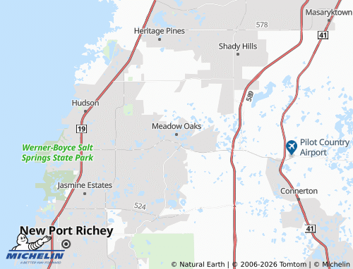 Mapa MICHELIN Meadow Oaks - ViaMichelin